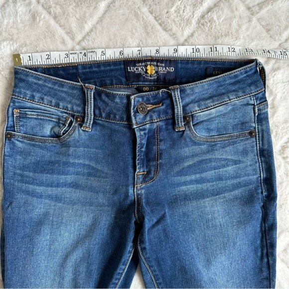 Lucky Brand | Dark Wash Denim Leyla Skinny Blue Jeans | Size 00/24A - Picture 5 of 16